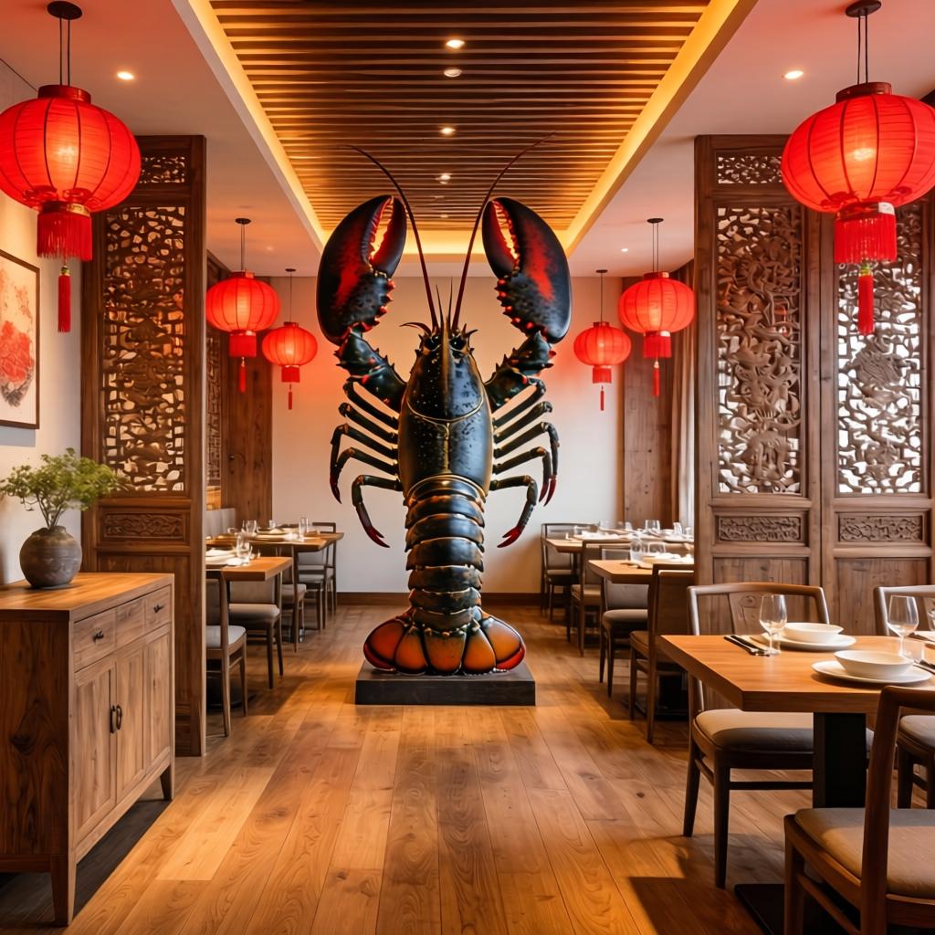 龙虾馆装修效果图-湘爱鱼虾串(图2) 龙虾馆装修效果图-湘爱鱼虾串(图2)