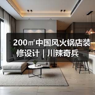 200㎡中国风火锅店装修设计 | 川辣奇兵（图3）