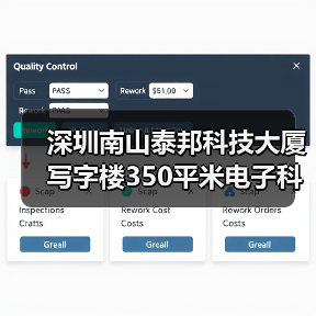 深圳南山泰邦科技大厦写字楼350平米电子科技公司办公室装修设计案例（图4）