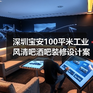 深圳宝安100平米工业风清吧酒吧装修设计案例(图1) 深圳宝安100平米工业风清吧酒吧装修设计案例(图1)