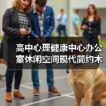 高中心理健康中心办公室休闲空间现代简约木色系设计(图4) 高中心理健康中心办公室休闲空间现代简约木色系设计(图4)