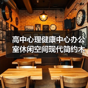 高中心理健康中心办公室休闲空间现代简约木色系设计(图2) 高中心理健康中心办公室休闲空间现代简约木色系设计(图2)
