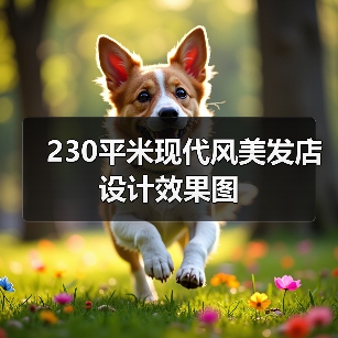 230平米现代风美发店设计效果图(图2) 230平米现代风美发店设计效果图(图2)