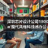 深圳芯片设计公司1800㎡现代风格科技感办公空间设计(图3) 深圳芯片设计公司1800㎡现代风格科技感办公空间设计(图3)