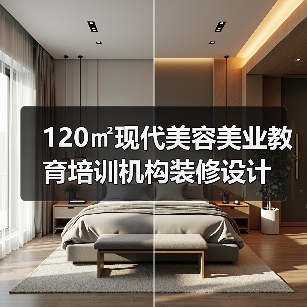 120㎡现代美容美业教育培训机构装修设计(图2) 120㎡现代美容美业教育培训机构装修设计(图2)