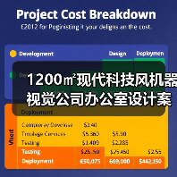 1200㎡现代科技风机器视觉公司办公室设计案例(图2) 1200㎡现代科技风机器视觉公司办公室设计案例(图2)