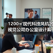 1200㎡现代科技风机器视觉公司办公室设计案例(图1) 1200㎡现代科技风机器视觉公司办公室设计案例(图1)
