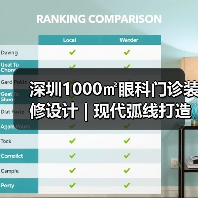 深圳1000㎡眼科门诊装修设计 | 现代弧线打造舒适诊疗空间(图4) 深圳1000㎡眼科门诊装修设计 | 现代弧线打造舒适诊疗空间(图4)