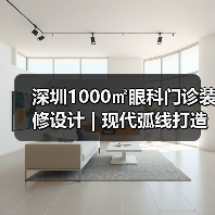 深圳1000㎡眼科门诊装修设计 | 现代弧线打造舒适诊疗空间(图2) 深圳1000㎡眼科门诊装修设计 | 现代弧线打造舒适诊疗空间(图2)