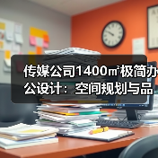 传媒公司1400㎡极简办公设计：空间规划与品牌个性如何融合？（图2）