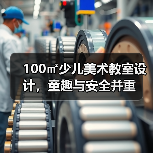 100㎡少儿美术教室设计,童趣与安全并重(图2) 100㎡少儿美术教室设计,童趣与安全并重(图2)