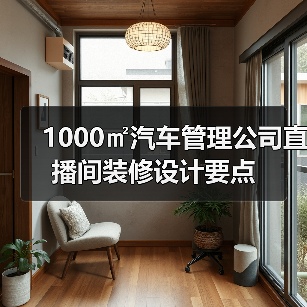 1000㎡汽车管理公司直播间装修设计要点（图4）