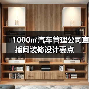 1000㎡汽车管理公司直播间装修设计要点（图1）