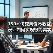 150㎡侘寂风钢琴教室设计如何实现极简美学(图1) 150㎡侘寂风钢琴教室设计如何实现极简美学(图1)