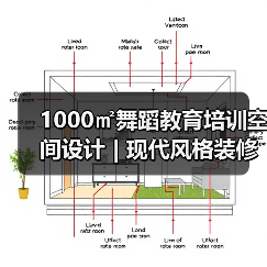 1000㎡舞蹈教育培训空间设计 | 现代风格装修效果图解析(图2) 1000㎡舞蹈教育培训空间设计 | 现代风格装修效果图解析(图2)