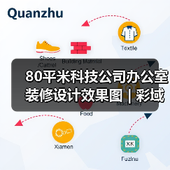80平米科技公司办公室装修设计效果图 | 彩域创新(图2) 80平米科技公司办公室装修设计效果图 | 彩域创新(图2)