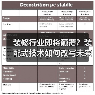装修行业即将颠覆?装配式技术如何改写未来?(图1) 装修行业即将颠覆?装配式技术如何改写未来?(图1)