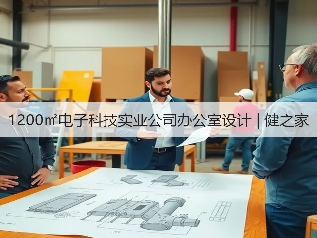1200㎡电子科技实业公司办公室设计 | 健之家(图3)