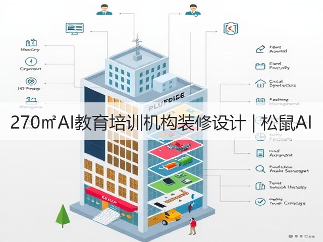 270㎡AI教育培训机构装修设计 | 松鼠AI(图1) 270㎡AI教育培训机构装修设计 | 松鼠AI(图1)
