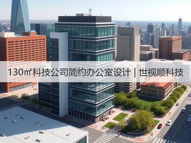 130㎡科技公司简约办公室设计 | 世视顺科技(图1)