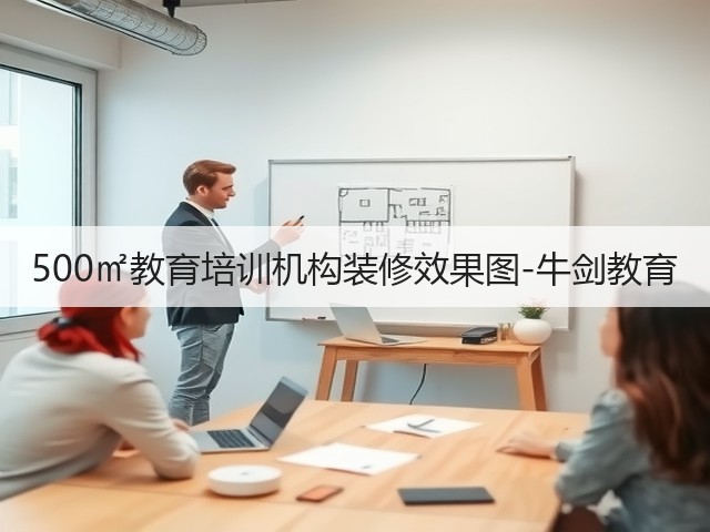 500㎡教育培训机构装修效果图-牛剑教育(图2)