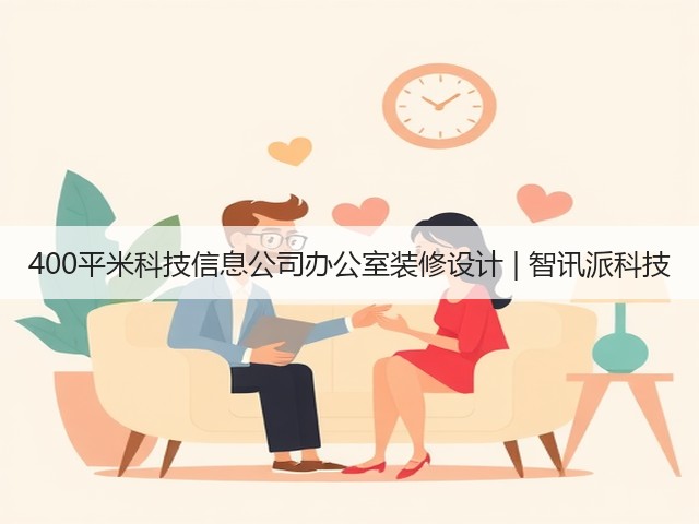 400平米科技信息公司办公室装修设计 | 智讯派科技(图3)
