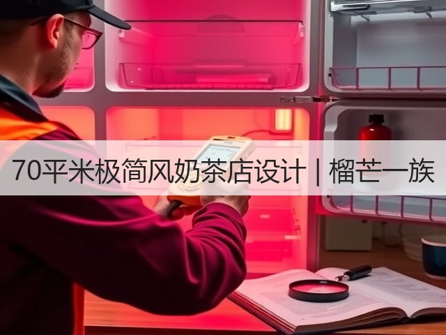 70平米极简风奶茶店设计 | 榴芒一族(图2)